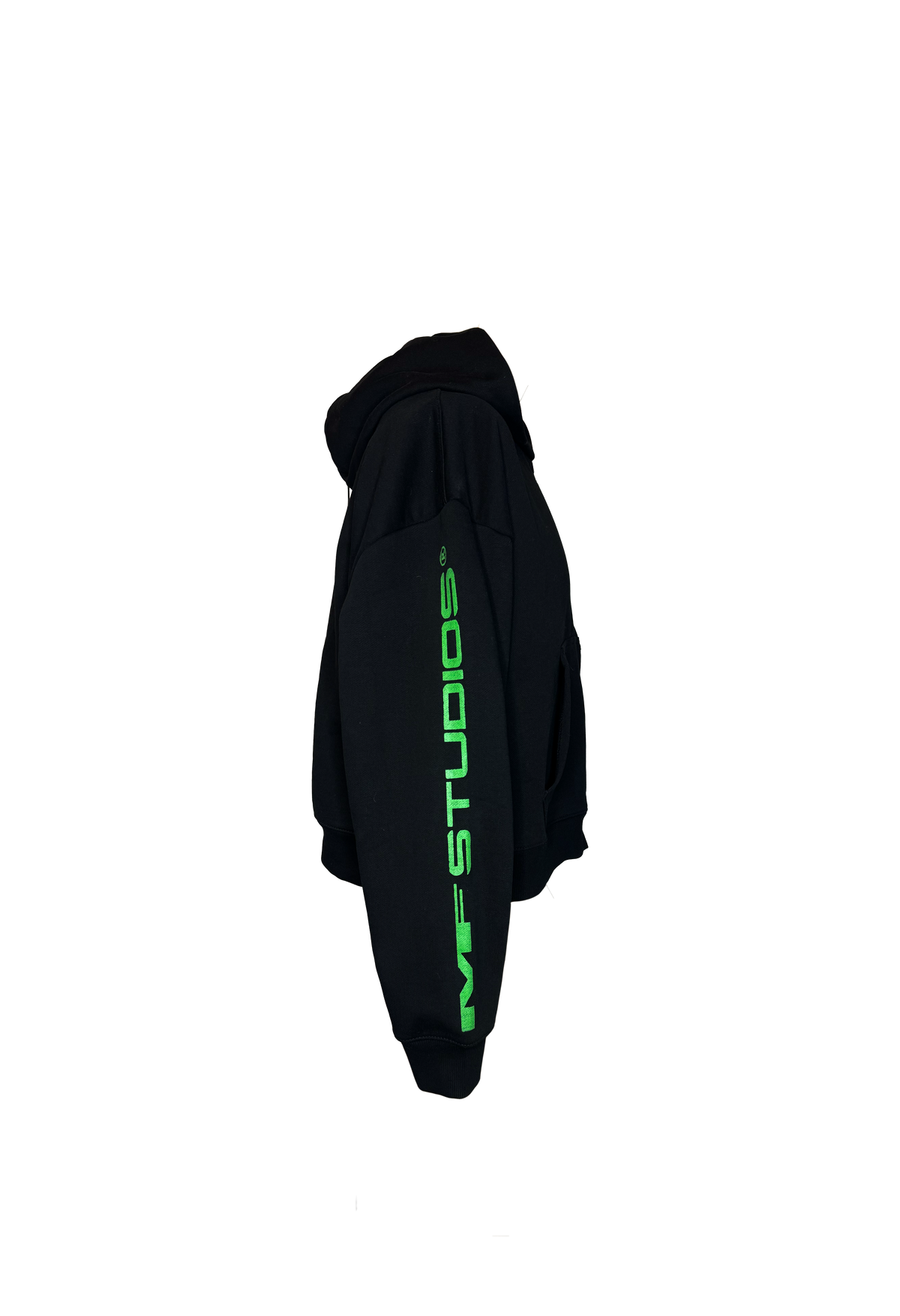 MF Studios® Cropped Zip Up Hoodie (Slime Green)
