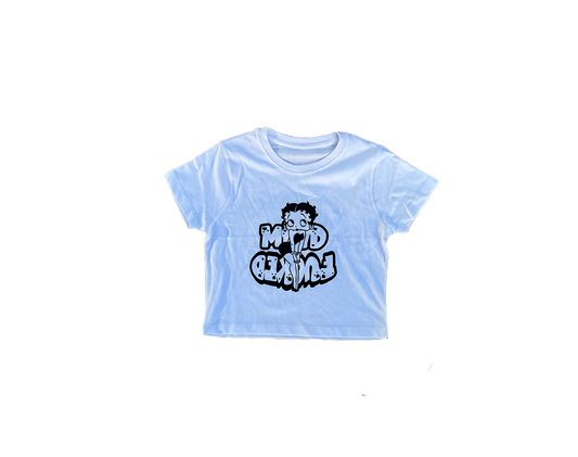 MF Betty Boop Crop Top (White)
