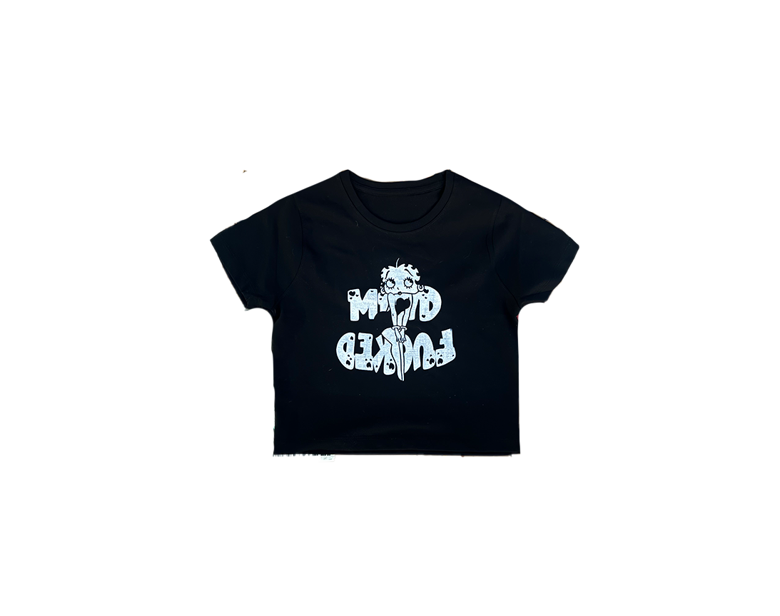 MF Betty Boop Crop Top (Black)
