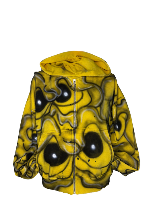MF Air Brush Zip Up Hoodie (Yellow)