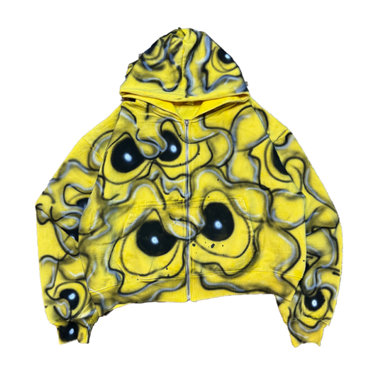 MF Air Brush Zip Up Hoodie (Yellow)